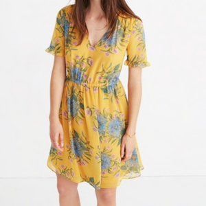 MADEWELL Sweet Grass Ruffle Sleeve Dress S…